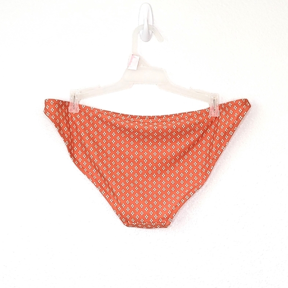Kona Sol Medium Coverage Hipster Bikini Bottom NEW Womens Size L Orange White - Picture 2 of 7